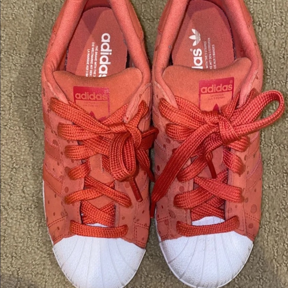 Red Adidas Superstars